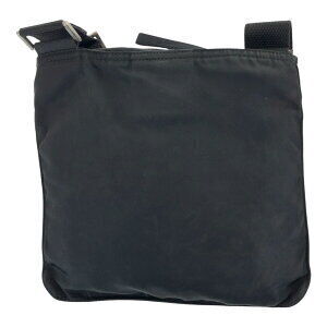 Prada nylon logo plate black Tessuto Shoulder Bag triangular